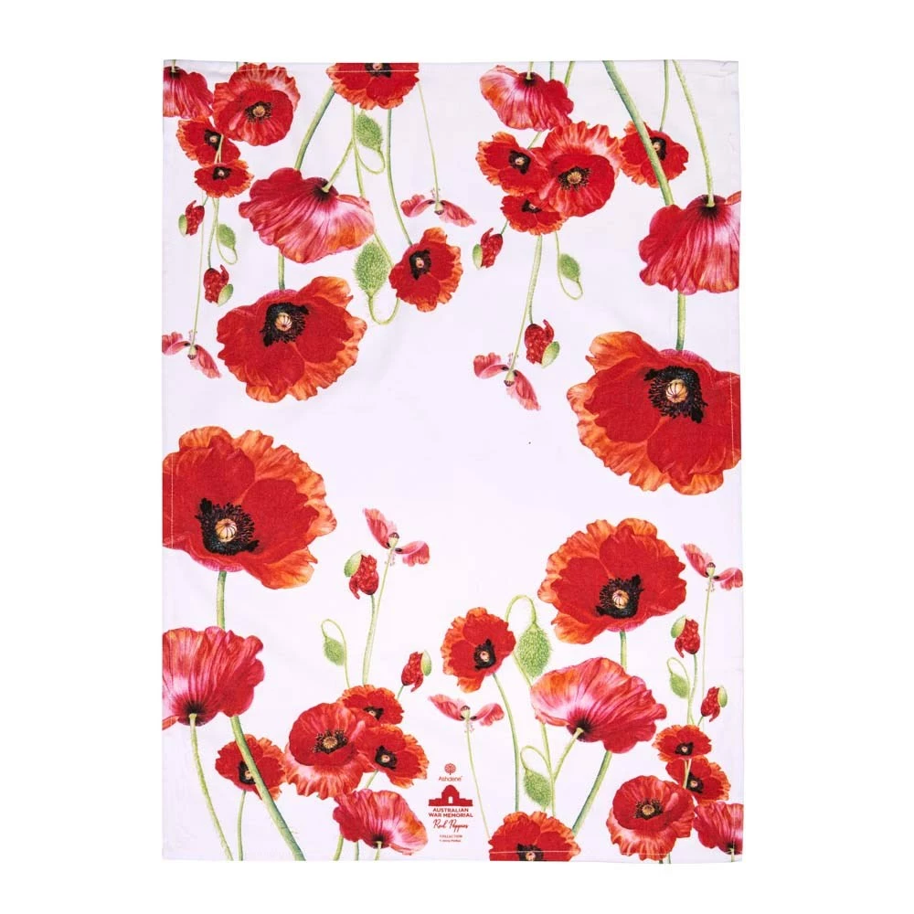Ashdene Red Poppies Kitchen Towel 3 Ashdene Red Poppies Kitchen Towel