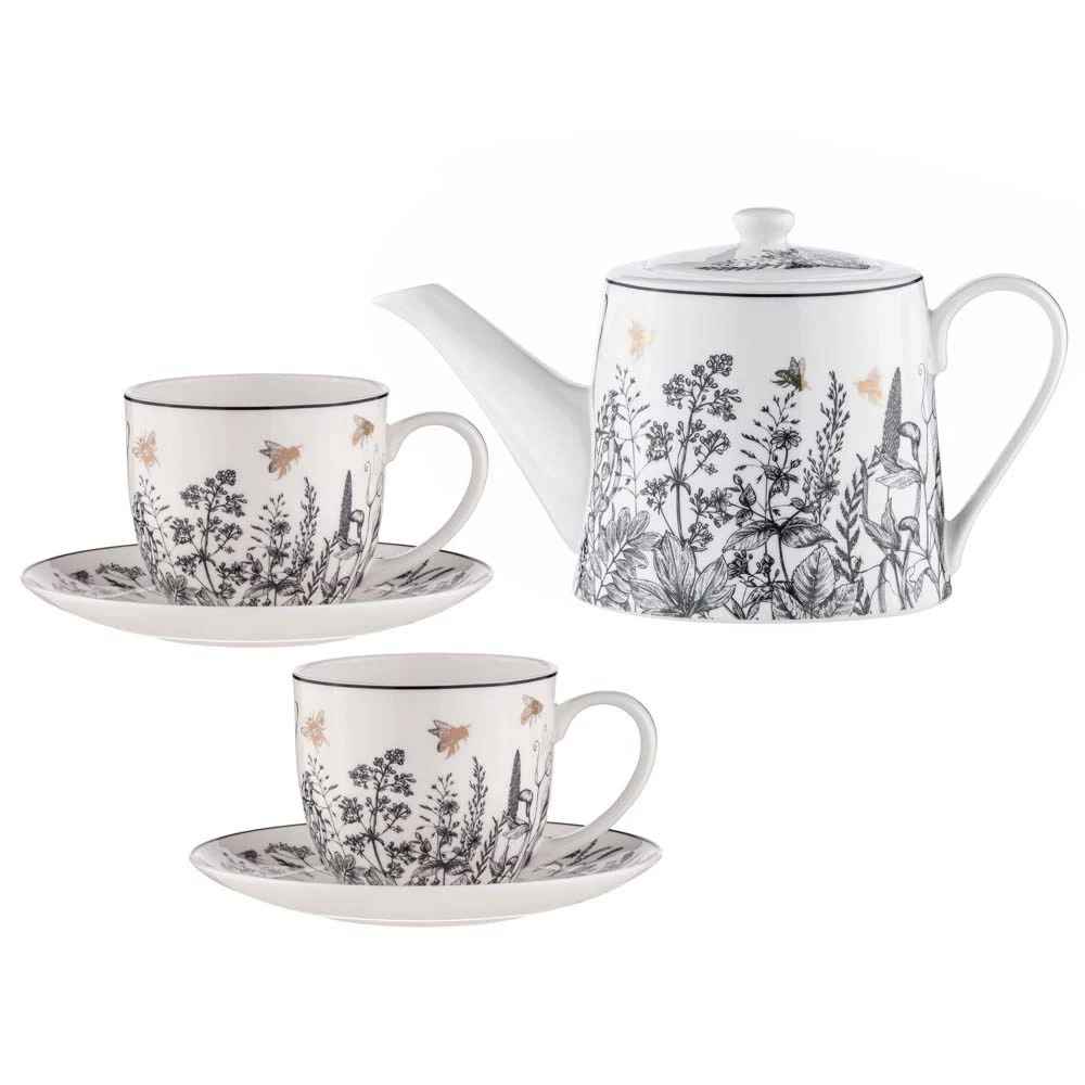 Ashdene Queen Bee Teapot & 2 Teacup Set 3 Ashdene Queen Bee Teapot & 2 Teacup Set