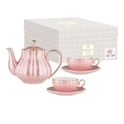 Ashdene Parisienne Pearl Teapot & 2 Teacup Set Marshmallow -Cookware Shop LAD 521192 3