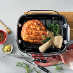 Baccarat Gourmet Non-Stick Carbon Steel Roaster With Rack 40cm -Cookware Shop PCP 1013520 4