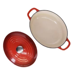 Baccarat Le Connoisseur Cast Iron Oval French Oven With Lid Red 3.5L 27cm -Cookware Shop PCP 1021275 3