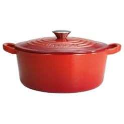 Baccarat Le Connoisseur Round 29cm/6.3L Cast Iron French Oven With Lid Red -Cookware Shop PCP 1021278