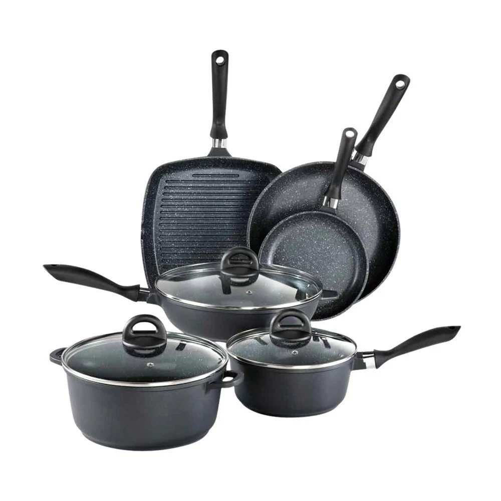 Baccarat STONE Cast Aluminium 6 Piece Cookware Set With Grill Pan 3 Baccarat STONE Cast Aluminium 6 Piece Cookware Set With Grill Pan