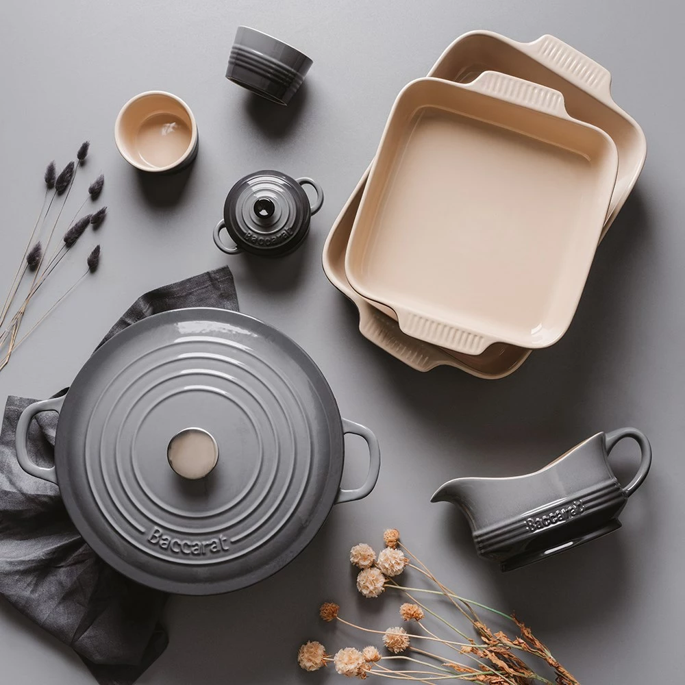 Baccarat Le Connoisseur Round French Oven With Lid Grey 29cm 6.3L 8 Baccarat Le Connoisseur Round French Oven With Lid Grey 29cm 6.3L - Image 6