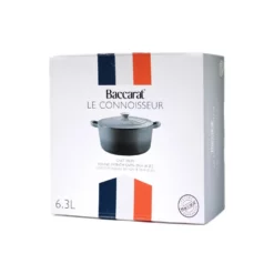 Baccarat Le Connoisseur Round French Oven With Lid Grey 29cm 6.3L 10 Baccarat Le Connoisseur Round French Oven With Lid Grey 29cm 6.3L -Cookware Shop PCP 1027444 6