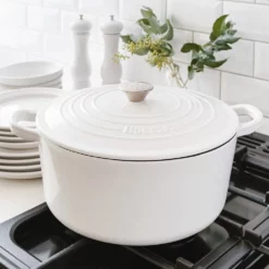 Baccarat Le Connoisseur Round French Oven With Lid White 29cm 6.3L -Cookware Shop PCP 1027445 2