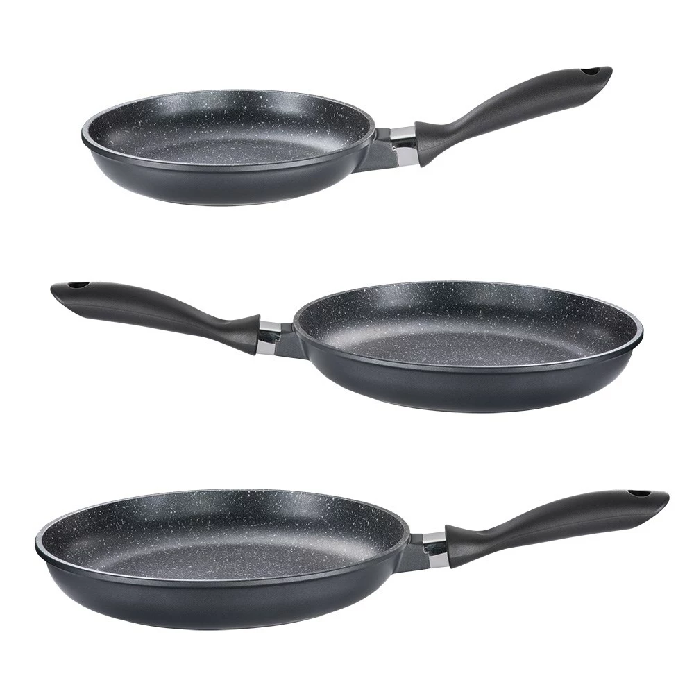 Baccarat STONE Non Stick Frypan Tri Pack 20cm, 24cm & 28cm 3 Baccarat STONE Non Stick Frypan Tri Pack 20cm, 24cm & 28cm