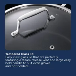 Baccarat ID3 Hard Anodised Non Stick Wok With Lid 36cm -Cookware Shop PCP 1027980 4