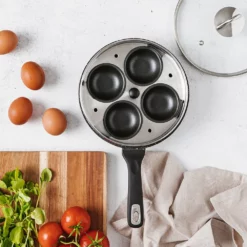 Baccarat Granite Egg Poacher With Lid 4 Cup 20cm -Cookware Shop PCP 1028960 3