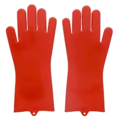 Scruba-Dub Antibacterial Silicone Cleaning Gloves Ruby Red -Cookware Shop PCP 1032181 2