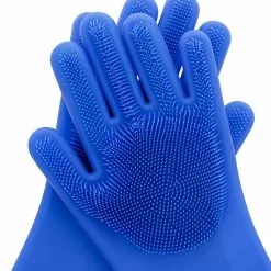 Scruba-Dub Antibacterial Silicone Cleaning Gloves Cobalt Blue -Cookware Shop PCP 1032182 3