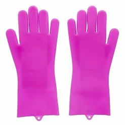 Scruba-Dub Antibacterial Silicone Cleaning Gloves Fuschia Pink -Cookware Shop PCP 1032184 2