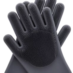 Scruba-Dub Antibacterial Silicone Cleaning Gloves Dove Grey 7 Scruba-Dub Antibacterial Silicone Cleaning Gloves Dove Grey -Cookware Shop PCP 1032185 3