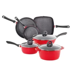 Baccarat STONE Cast Aluminium Non Stick 6 Piece Cookware Set Red -Cookware Shop PCP 1033346