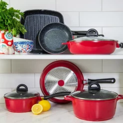Baccarat STONE Cast Aluminium Non Stick 6 Piece Cookware Set Red -Cookware Shop PCP 1033346 4