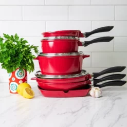 Baccarat STONE Cast Aluminium Non Stick 6 Piece Cookware Set Red -Cookware Shop PCP 1033346 5