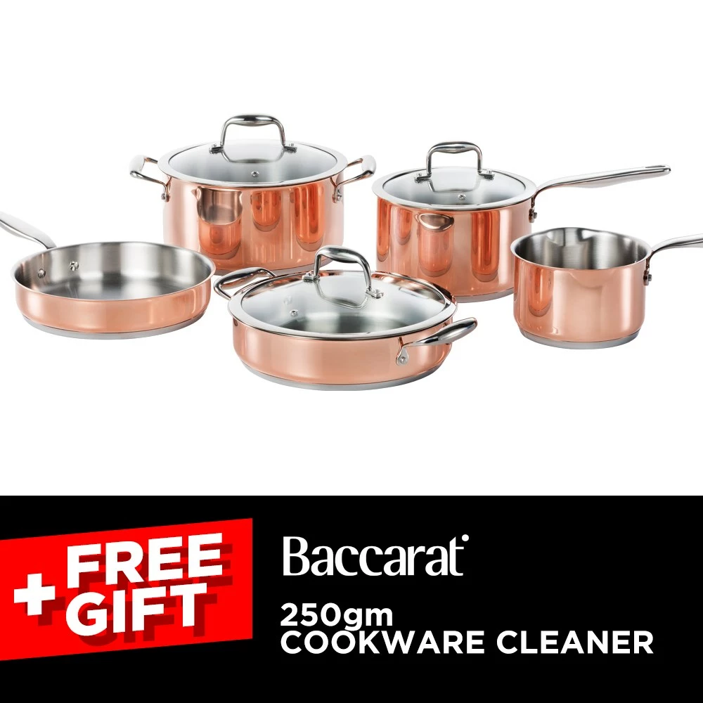 Baccarat Le Connoisseur 5 Piece Stainless Steel Cookware Set Copper 3 Baccarat Le Connoisseur 5 Piece Stainless Steel Cookware Set Copper