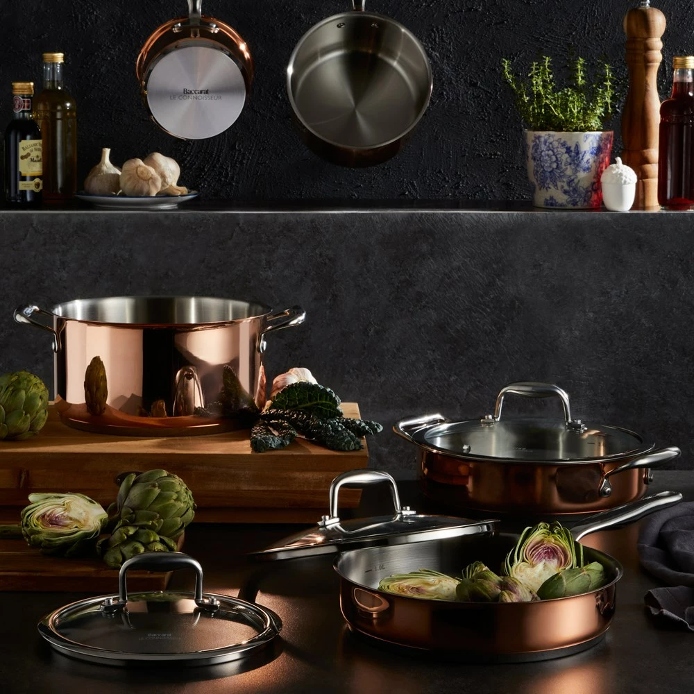 Baccarat Le Connoisseur 5 Piece Stainless Steel Cookware Set Copper 6 Baccarat Le Connoisseur 5 Piece Stainless Steel Cookware Set Copper - Image 4