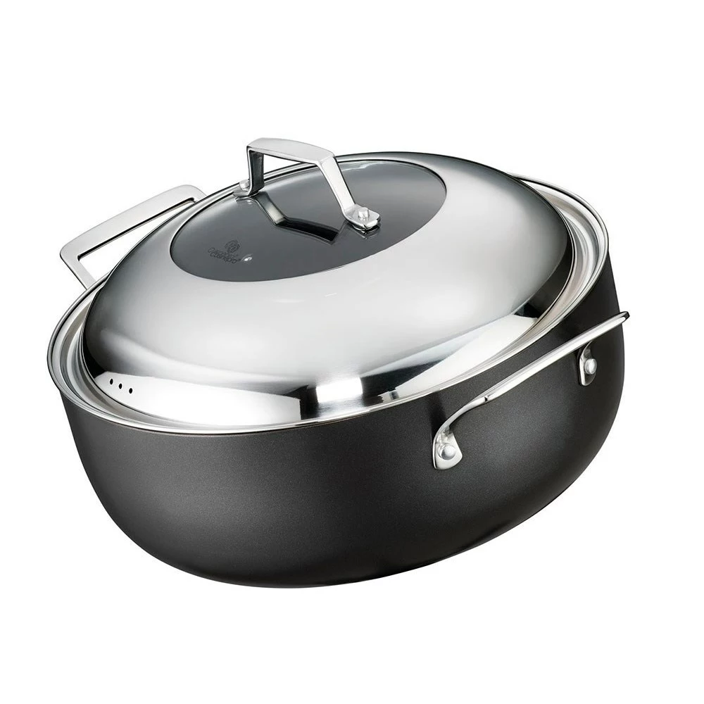 Cuisine::pro Diamond 9 Hard Anodised Round Roaster With Lid 32cm 3 Cuisine::pro Diamond 9 Hard Anodised Round Roaster With Lid 32cm
