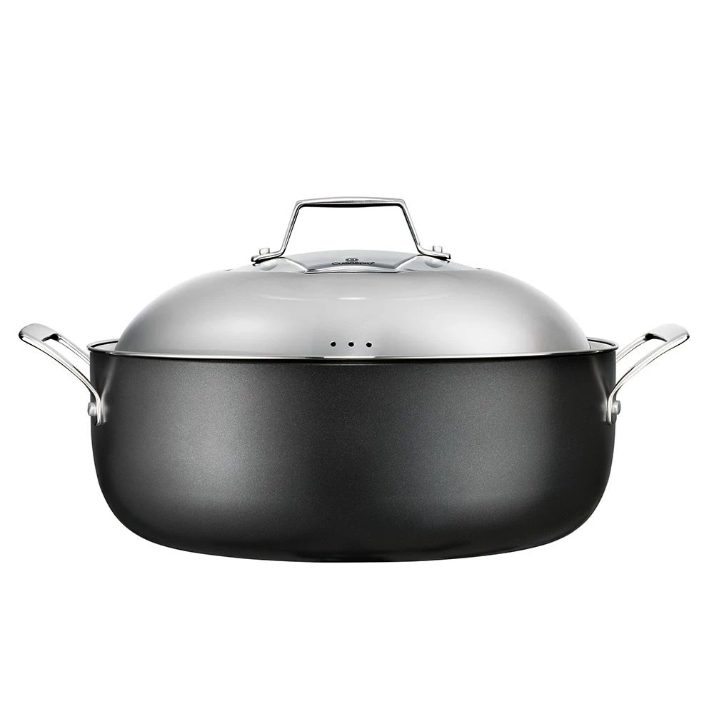 Cuisine::pro Diamond 9 Hard Anodised Round Roaster With Lid 32cm 4 Cuisine::pro Diamond 9 Hard Anodised Round Roaster With Lid 32cm - Image 2