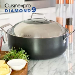 Cuisine::pro Diamond 9 Hard Anodised Round Roaster With Lid 32cm 9 Cuisine::pro Diamond 9 Hard Anodised Round Roaster With Lid 32cm -Cookware Shop PCP 1033687 4