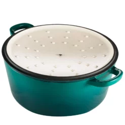 Baccarat Le Connoisseur Limited Edition Cast Iron Round French Oven 29cm/6.3L Teal -Cookware Shop PCP 1033691 3