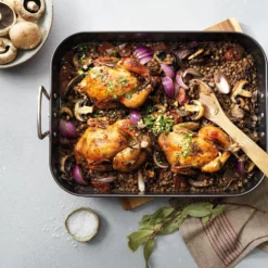 Baccarat Gourmet Carbon Steel Non Stick Roasting Pan 41 X 31 X 7.5cm Red -Cookware Shop PCP 1033695 4