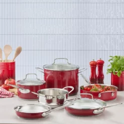 Baccarat Signature Stainless Steel 6 Piece Cookware Set Red -Cookware Shop PCP 1034048 2
