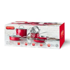 Baccarat Signature Stainless Steel 6 Piece Cookware Set Red -Cookware Shop PCP 1034048 3