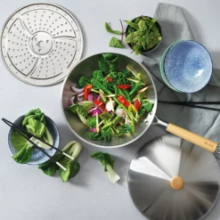 Baccarat Gourmet Stainless Steel Wok & Steam 28cm -Cookware Shop PCP 1034205 4