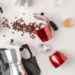 Baccarat Barista Italico 6 Cup Espresso Maker Red -Cookware Shop PCP 1034220 3