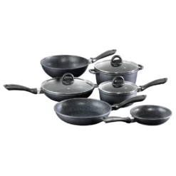 Baccarat STONE 6 Piece Cast Aluminium Cookware Set With Stir Fry Pan
