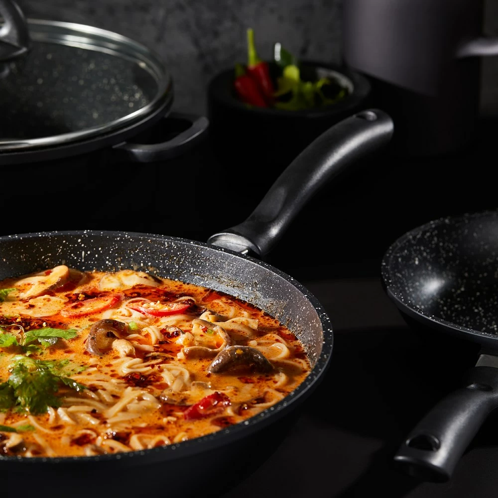 Baccarat STONE 6 Piece Cast Aluminium Cookware Set With Stir Fry Pan 6 Baccarat STONE 6 Piece Cast Aluminium Cookware Set With Stir Fry Pan - Image 4