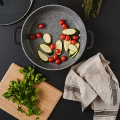 Baccarat STONEX2 Non Stick Cast Aluminium Saute Pan With Lid 32cm -Cookware Shop PCP 1034700 2