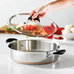 Baccarat Copper Bond Saute Pan With Lid 30cm -Cookware Shop PCP 1036130 5