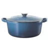 Baccarat Le Connoisseur Cast Iron Round French Oven 29cm 6.3L Dark Blue -Cookware Shop PCP 1036146
