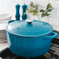 Baccarat Le Connoisseur Cast Iron Round French Oven 29cm 6.3L Dark Blue -Cookware Shop PCP 1036146 3