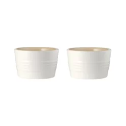 Baccarat Le Connoisseur Set Of 2 Stoneware Ramekin 9cm White