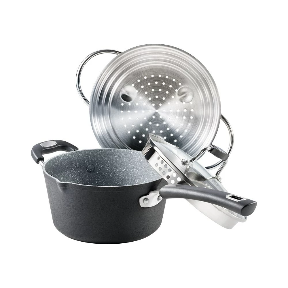 Baccarat Never Eva Stick Saucepan & Steamer Set 20cm 3 Baccarat Never Eva Stick Saucepan & Steamer Set 20cm