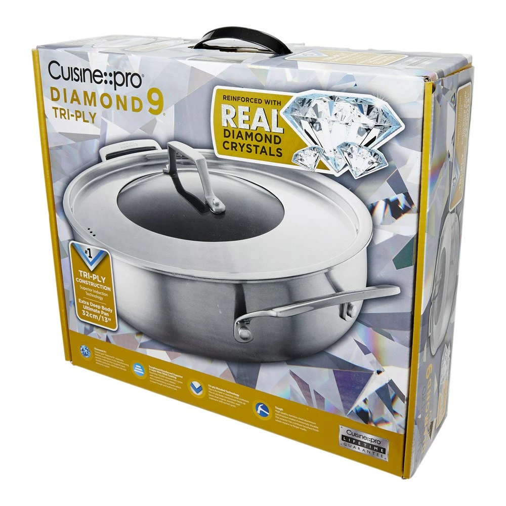 Cuisine::pro Diamond 9 Tri-ply Ultimate Pan 32cm 11 Cuisine::pro Diamond 9 Tri-ply Ultimate Pan 32cm - Image 9
