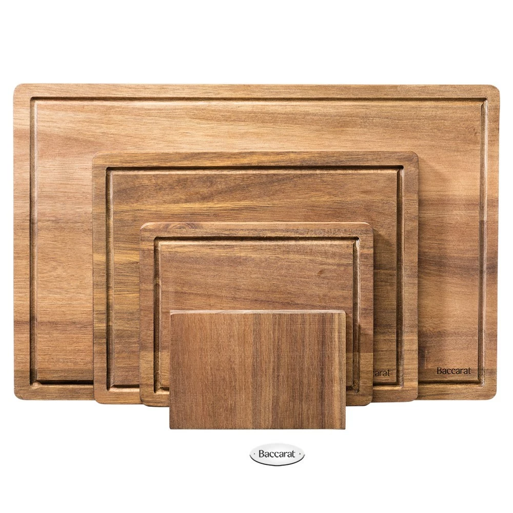 Baccarat Butchers Corner Wooden Board 4 Piece Set 3 Baccarat Butchers Corner Wooden Board 4 Piece Set