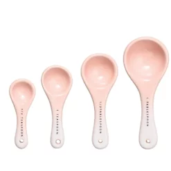 Alex Liddy Fiore Set Of 4 Measure Spoons Pink