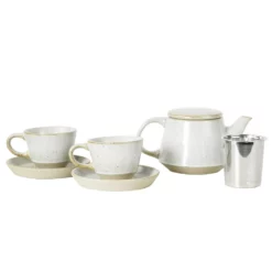 Robert Gordon Ritual Tea Speckled Set Of 4 Grey
