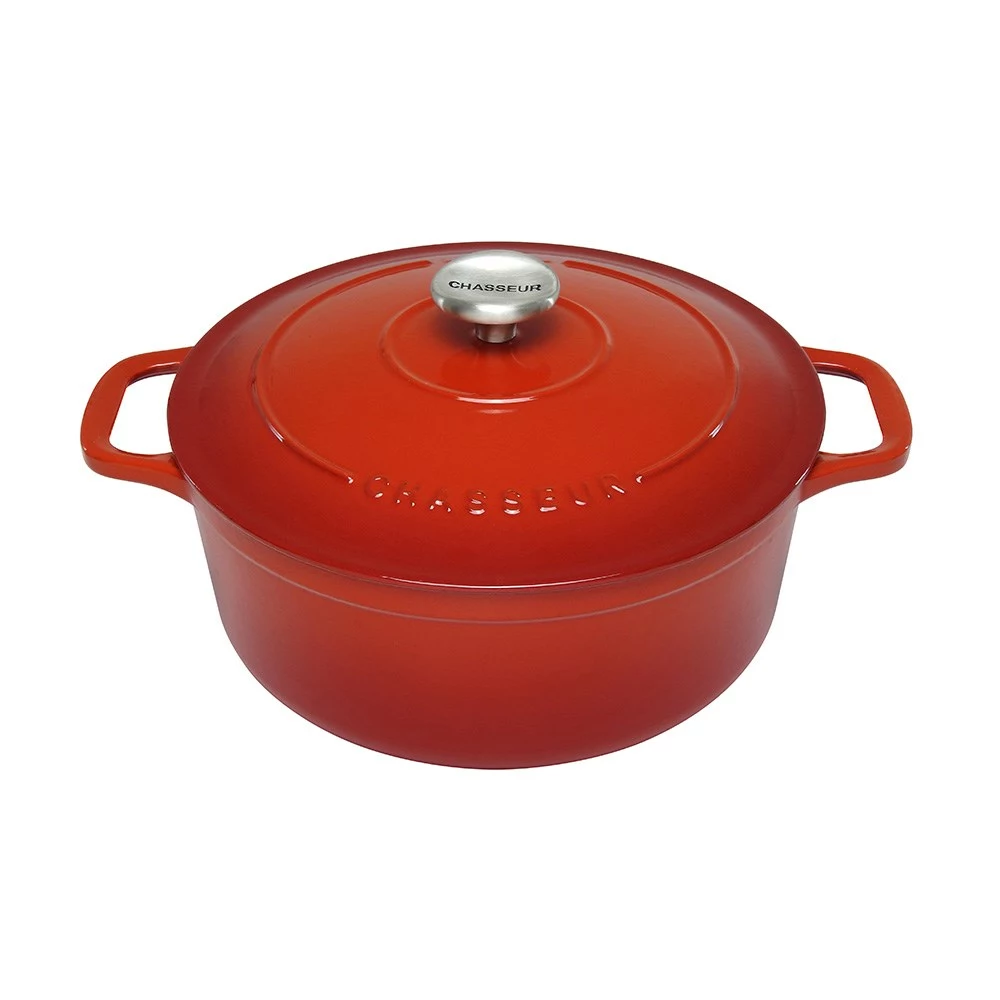 Chasseur 28cm/6.3 Litres Round Inferno Red French Oven 3 Chasseur 28cm/6.3 Litres Round Inferno Red French Oven