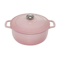 Chasseur Enamelled Cast Iron Round French Oven 26cm/5L Cherry Blossom Pink
