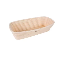 Bakemaster Rectangle Rattan Proving Basket 30 X 15cm