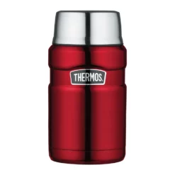 Thermos Stainless King Stainless Steel 710ml Vacuum Insulated Food Jar Red