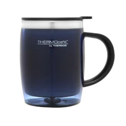 Thermos Stainless Steel Inner, Plastic Outer Desk Mug Blue 450ml