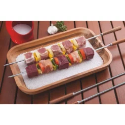 Tramontina Churrasco 6 Piece BBQ Skewer Set With Wooden Handles 50cm -Cookware Shop TRM 26499011 3