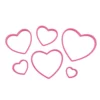 Wilton 6 Piece Nesting Heart Cookie Cutter Set Pink -Cookware Shop ZOR W2304115